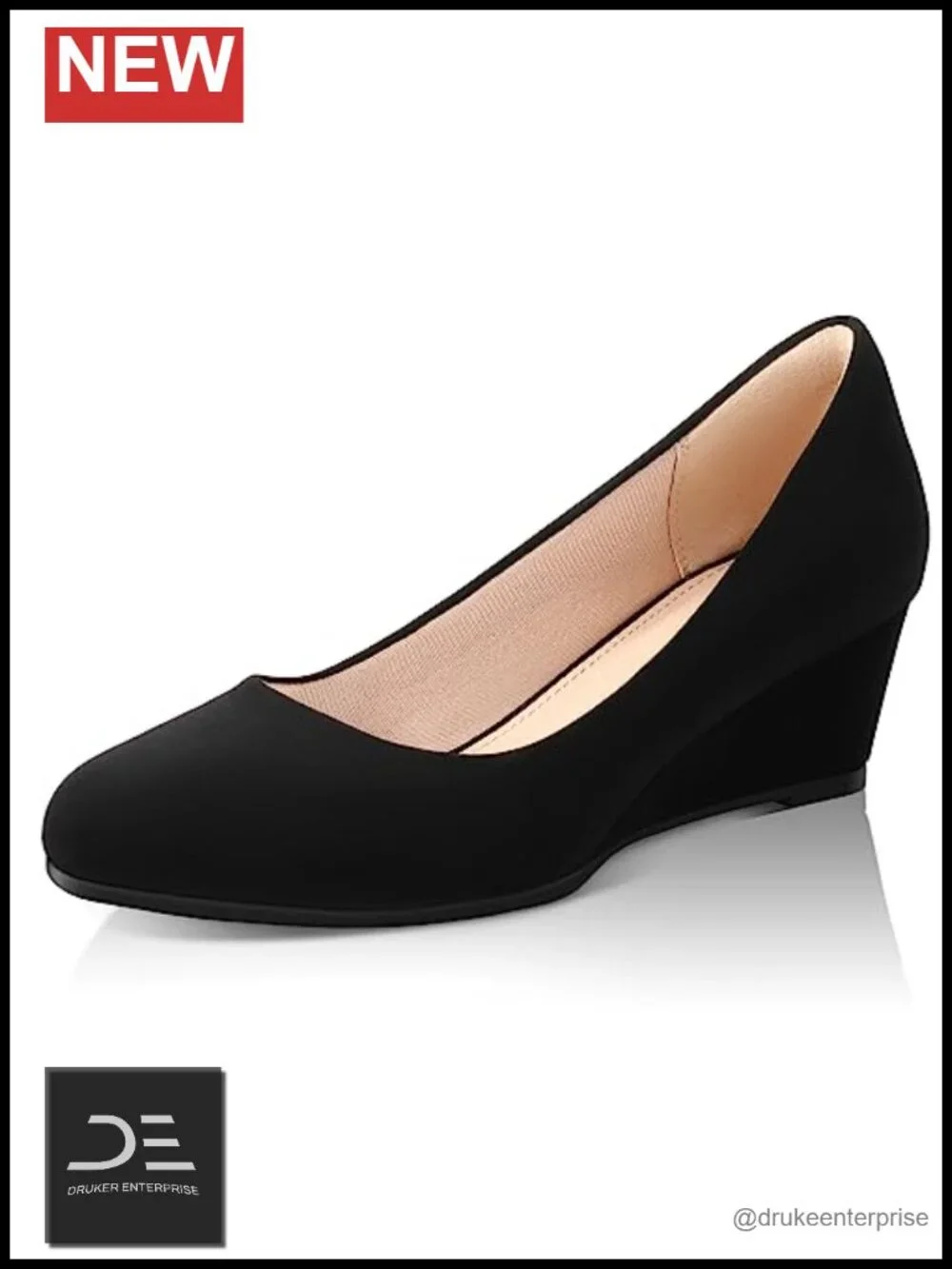 Women's Low Heel Wedge Pumps - Lightweight Comfort Dress Shoes